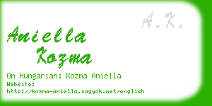 aniella kozma business card